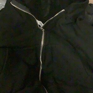 Girls Mia Chica Black Cropped Zipper Hooded Jacket (Preowned)
